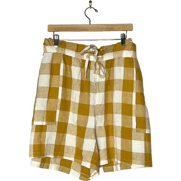 NWT Gringhan Honey mustard linen blend shorts size 3X - Picture 1 of 5